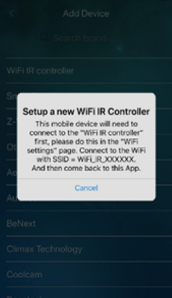 Support_WiFi_IR_controller